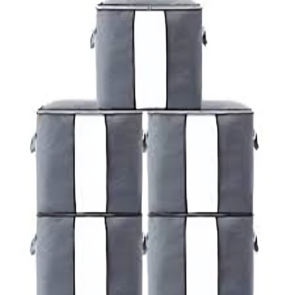Pack of 5 - Improved Quality LARGE Storage Bags Organizers Portable